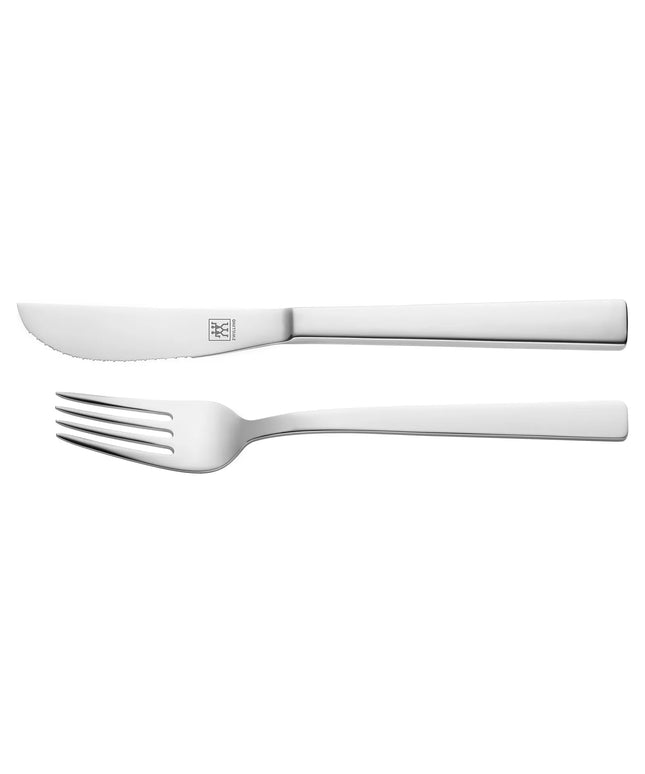 (2) ZWILLING | Dinner Pizza Cutlery Set – Pizza Knife + Dining Fork - Polished 18/10 Steel