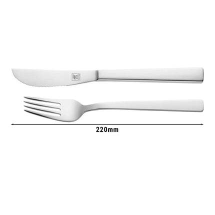 (2) ZWILLING | Dinner Pizza Cutlery Set – Pizza Knife + Dining Fork - Polished 18/10 Steel