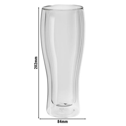 (2) ZWILLING | Sorrento Bar Beer Glass Set – 410 ml - double‑walled borosilicate