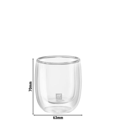 (2) ZWILLING | Sorrento Espresso Glasses – 80 ml - double‑walled borosilicate