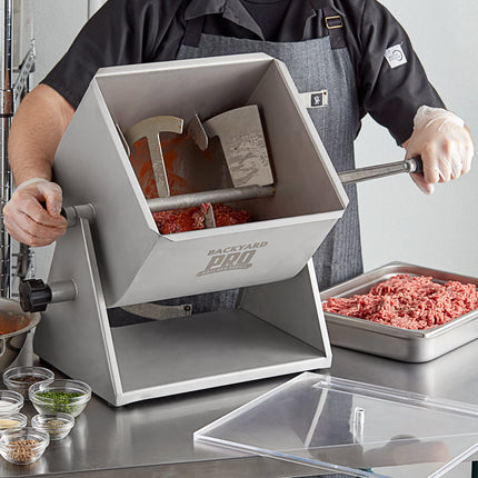 Máy trộn thịt Backyard Pro BSMM-44T dòng Butcher 20 kg / 26,5 lít nghiêng thủ công với cánh trộn tháo rời