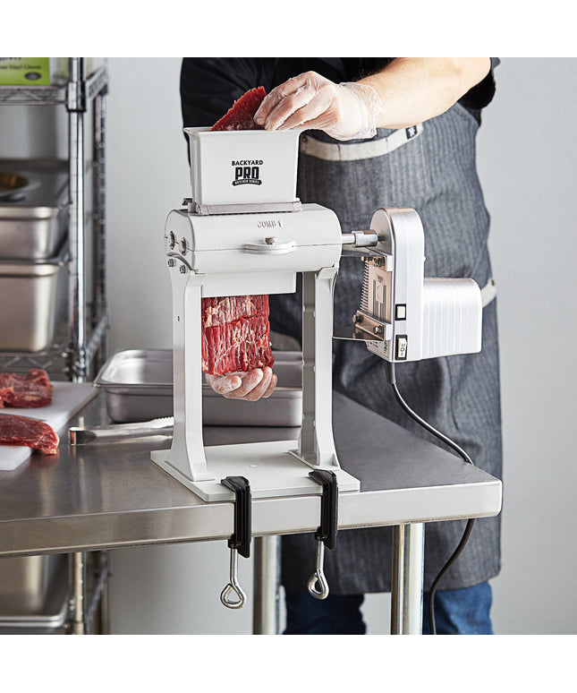 Máy dần thịt điện 31 lưỡi kèm bộ động cơ, tay quay, hai chân và kẹp Backyard Pro MT-31 Butcher Series