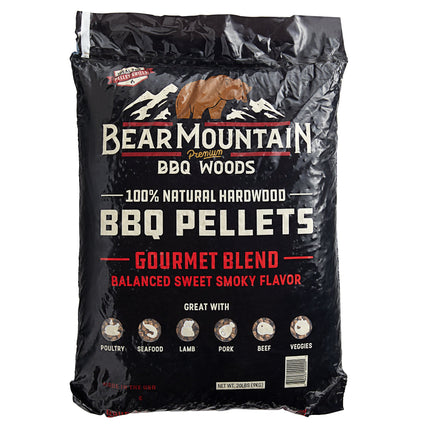 Viên gỗ nướng BBQ gỗ cứng tự nhiên Bear Mountain Gourmet Blend - 9,1 kg