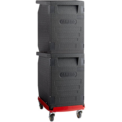 Bộ thùng giữ nhiệt vận chuyển khay thực phẩm nhựa EPP Cambro Cam GoBox gồm 2 thùng nạp cửa trước chứa 6 khay full size v