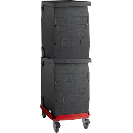 Bộ thùng giữ nhiệt vận chuyển khay thực phẩm nhựa EPP Cambro Cam GoBox gồm 2 thùng nạp cửa trước chứa 6 khay full size v