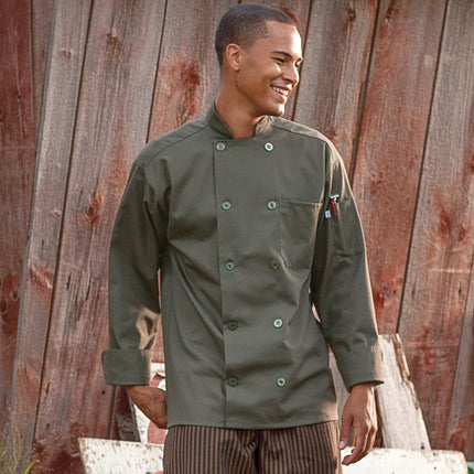 Áo bếp tay dài màu ô liu Uncommon Chef Orleans 0488 - Cỡ 2XL