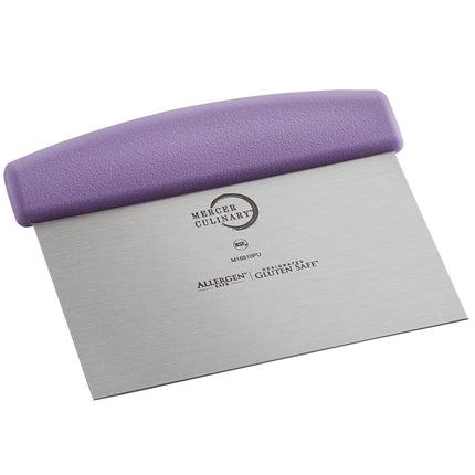 Dao cạo bột thép không gỉ carbon cao Mercer Culinary M18810PU Millennia® 15 x 12,7 cm tay cầm tím chống dị ứng