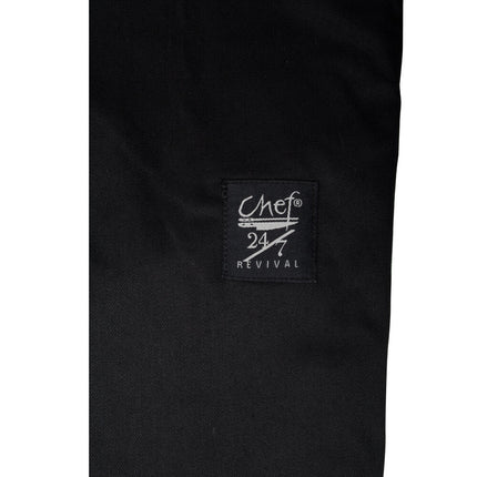 Quần bếp Chef Revival unisex Solid đen Baggy quần bếp - L