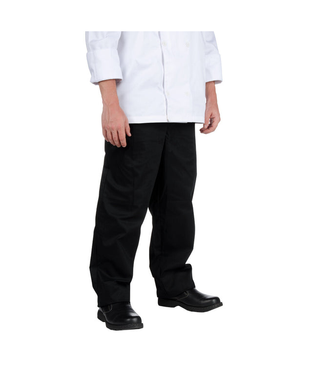 Quần bếp Chef Revival unisex Solid đen Baggy quần bếp - L