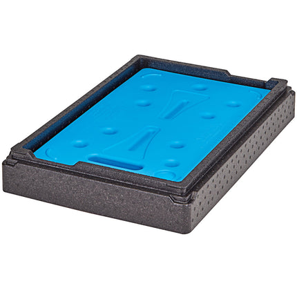 Thùng giữ nhiệt EPP nạp trên Cambro Cam GoBox đen kèm Camchiller và khay lót - khay full-size sâu 20 cm