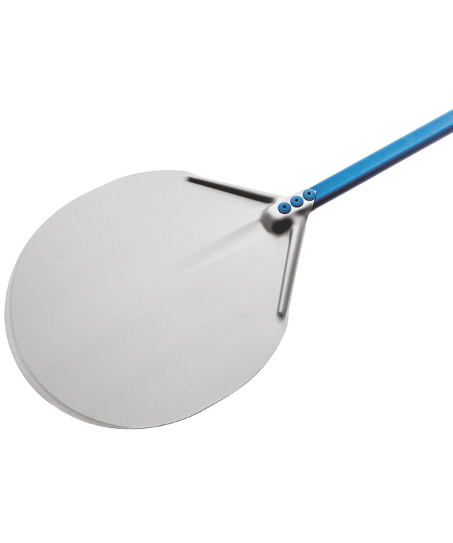 Xẻng pizza GI kim loại Azzurra 30,5 cm xẻng pizza tròn nhôm dương cực 119,4 cm tay cầm A-30/120