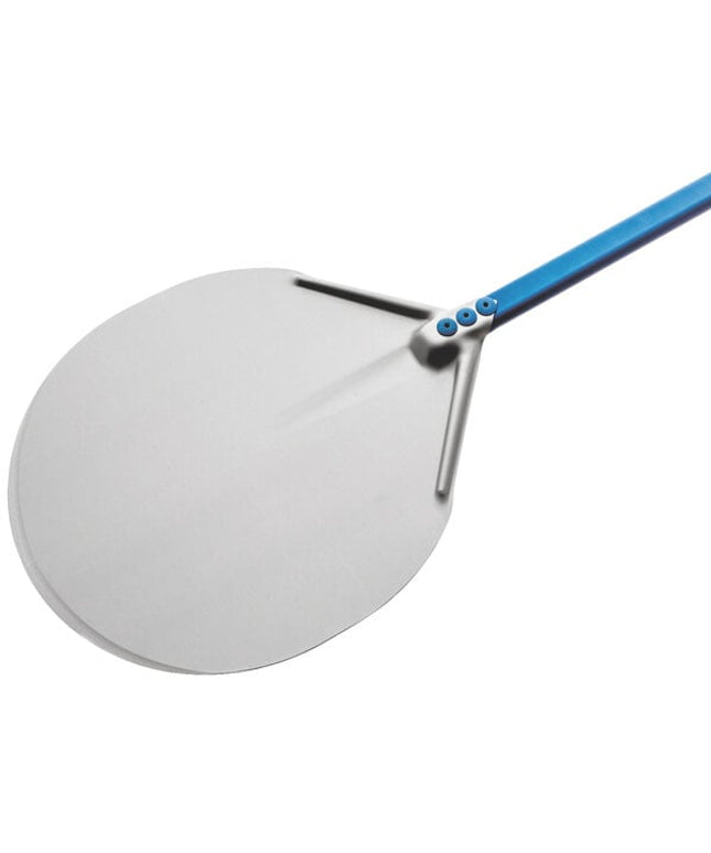 Xẻng bánh pizza tròn nhôm anod GI Metal Azzurra 30 cm cán 60 cm A-30/60