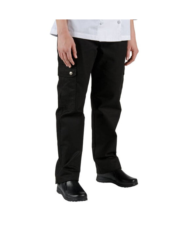 Quần bếp nữ túi hộp màu đen Chef Revival - XL