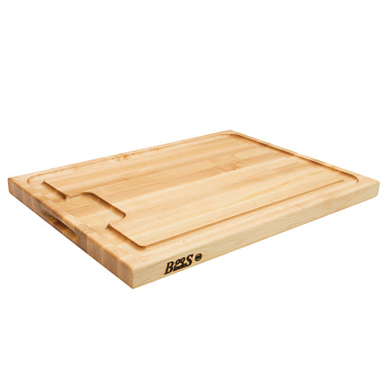 Thớt gỗ phong có rãnh hai mặt có tay cầm âm John Boos & Co. AUJUS 61 x 46 x 3,8 cm