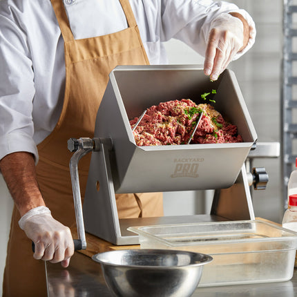 Máy trộn thịt để bàn lật thủ công Backyard Pro Butcher BSMM-20T 9 kg / 15,9 lít cánh tháo rời