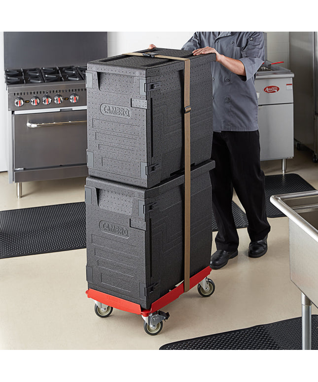 Bộ thùng giữ nhiệt vận chuyển khay thực phẩm nhựa EPP Cambro Cam GoBox gồm 2 thùng nạp cửa trước chứa 6 khay full size v