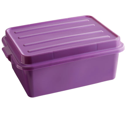 Bộ hộp đựng thực phẩm kèm khay thoát nước và nắp chống dị ứng màu tím Vollrath Traex® Color-Mate™ 1535-C80 50,8 x 38,1 x