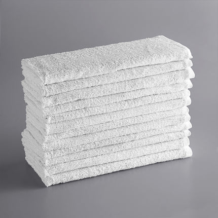 Khăn bar cotton màu trắng Choice 1247 g 68,6 x 40,6 cm - Gói 12 cái