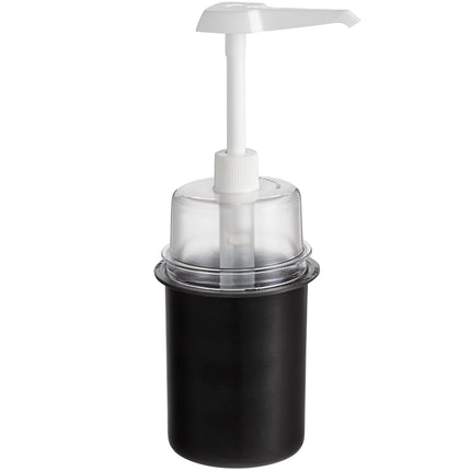 Bộ bình phân phối gia vị Steril-Sil màu đen 890 ml kèm vòi bơm 30 ml và nắp vòm