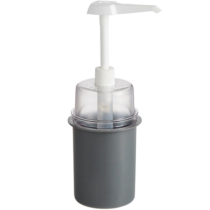 Bộ bình phân phối gia vị Steril-Sil màu xám 890 ml kèm vòi bơm 30 ml và nắp vòm