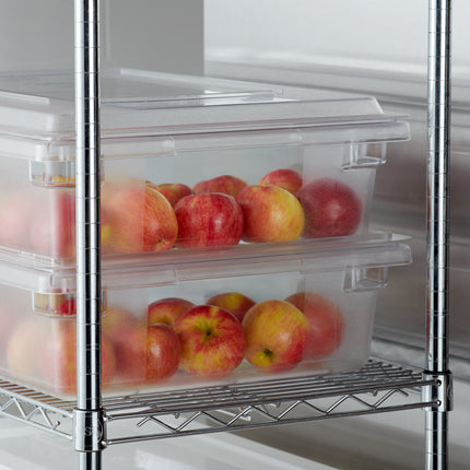 Bộ hộp đựng thực phẩm kèm rổ lọc và nắp phẳng nhựa polycarbonate trong suốt Vigor 66 x 46 x 15 cm