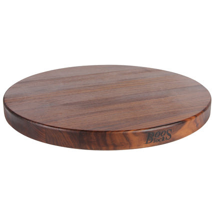 Thớt gỗ óc chó đen tròn hai mặt John Boos & Co. WAL-R18 46 x 3,8 cm