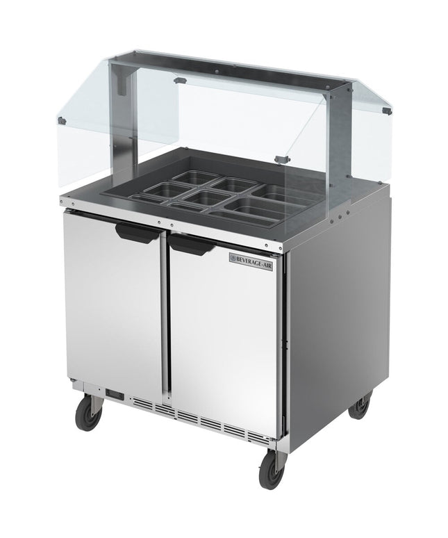Quầy salad lạnh thép không gỉ Beverage-Air SPE36HC-S 91 cm