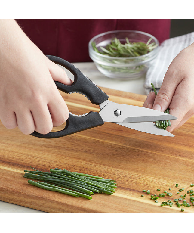 Kéo đa năng thép không gỉ Mercer Culinary M33042P cán nhựa PP 9,5 cm