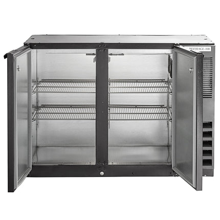Tủ mát sau quầy bar cửa đặc chiều cao dưới bar Beverage-Air BB48HC màu đen 122 cm
