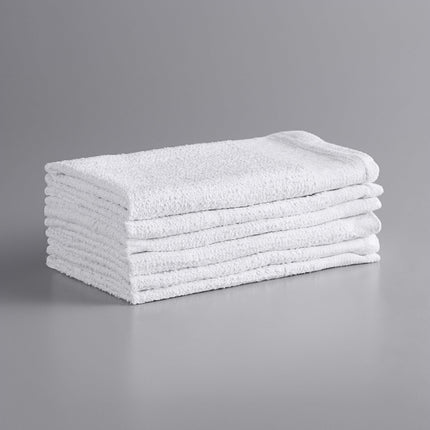 Khăn đa năng / Giẻ lau cotton màu trắng Hospeco 680 g 45,7 - 48,3 x 38,1 - 40,6 cm