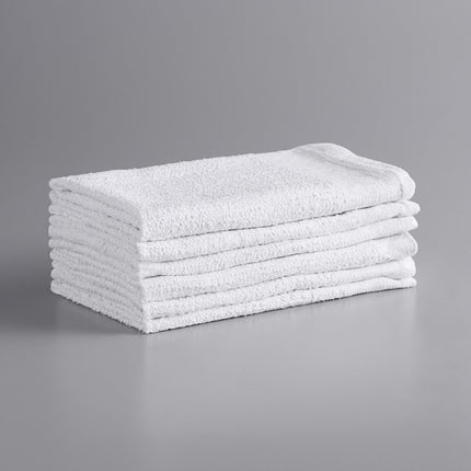 Khăn đa năng / Giẻ lau cotton màu trắng Hospeco 680 g 45,7 - 48,3 x 38,1 - 40,6 cm