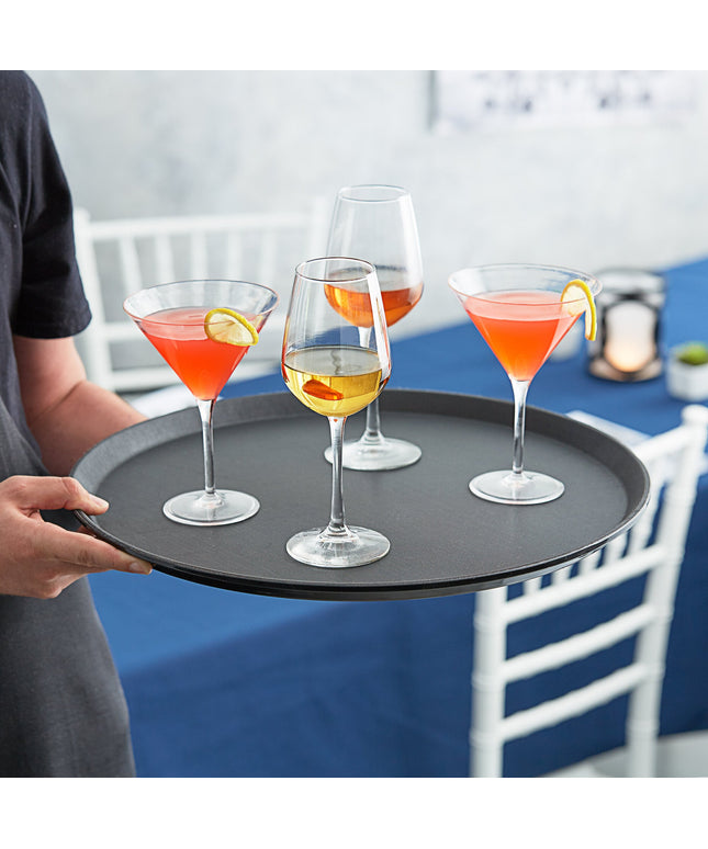 Khay phục vụ chống trượt Choice đen hình tròn Ø 46 cm