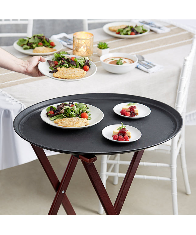 Khay phục vụ chống trượt Choice đen hình bầu dục 74 x 61 cm