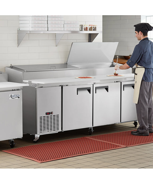 Bàn mát chuẩn bị pizza 3 cửa Avantco APPT-91-HC 234 cm