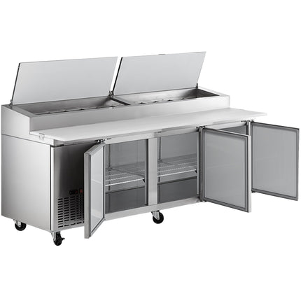 Bàn mát chuẩn bị pizza 3 cửa Avantco APPT-91-HC 234 cm