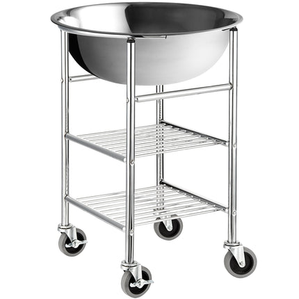 Tô trộn thép không gỉ loại tiêu chuẩn kèm chân đế bánh xe khóa Choice 28,4 lít