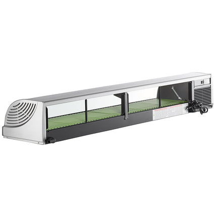 Tủ trưng bày sushi lạnh kính cong Hoshizaki HNC-210BA-L-SLH 211 cm - Máy nén bên trái