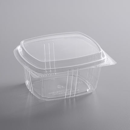 Choice Hộp Đựng Deli Nắp Gập Cao 16 oz Nhựa PET Tái Chế Trong Suốt - 200/Thùng