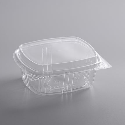 Choice Hộp Đựng Deli Nắp Gập Cao 12 oz Nhựa PET Tái Chế Trong Suốt - 200/Thùng
