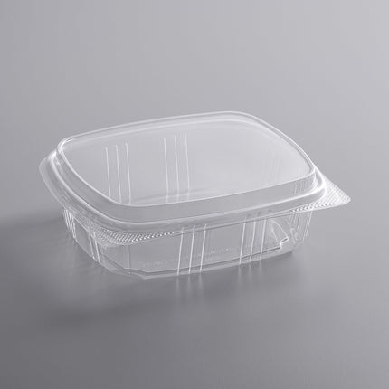 Choice Hộp Deli Bản Lề Cao PET Tái Chế Trong Suốt 24 oz Nắp Vòm 200/Thùng