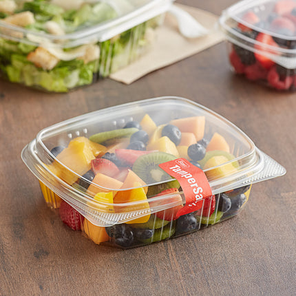 Choice Hộp Deli Bản Lề Cao PET Tái Chế Trong Suốt 24 oz Nắp Vòm 200/Thùng