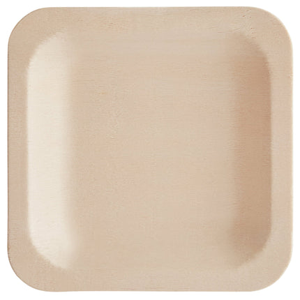 Đĩa vuông gỗ phân hủy EcoChoice 11 cm - Gói 150 cái