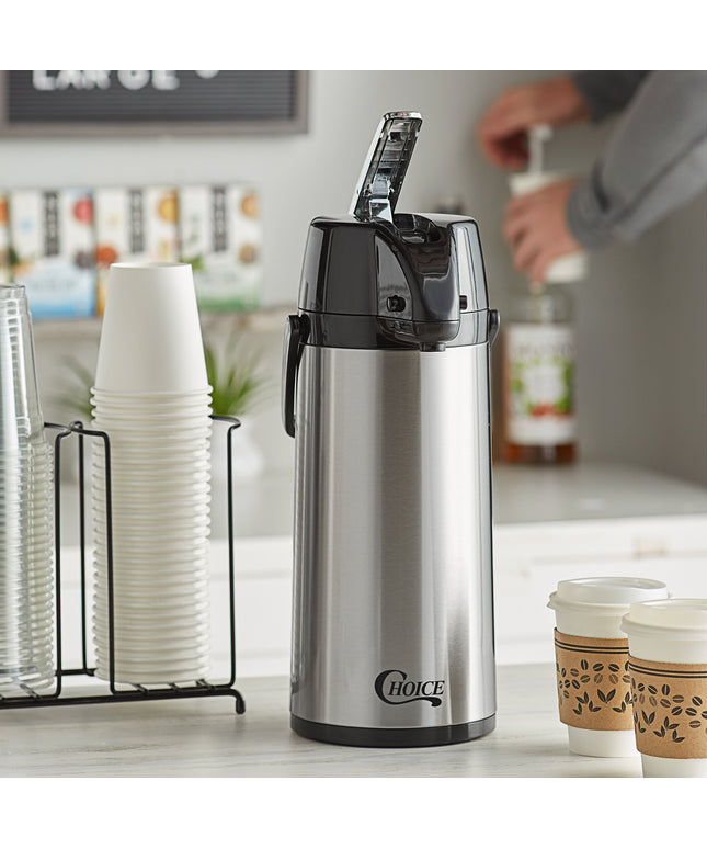 Bình ủ cà phê inox lót thủy tinh Choice 1,9 lít cần gạt