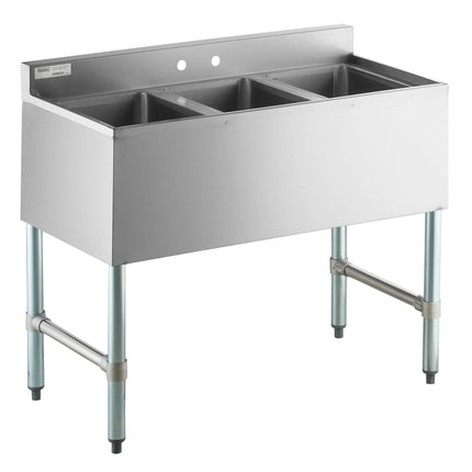 Bồn rửa quầy bar ba ngăn Steelton 96,5 x 47,6 cm