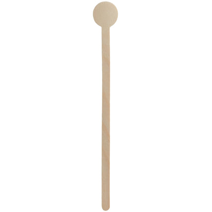 Ống hút cocktail Choice 17,8 cm Eco-Friendly Unwrapped gỗ Coffee / Drink Stirrer tròn Top - Gói 1,000 cái