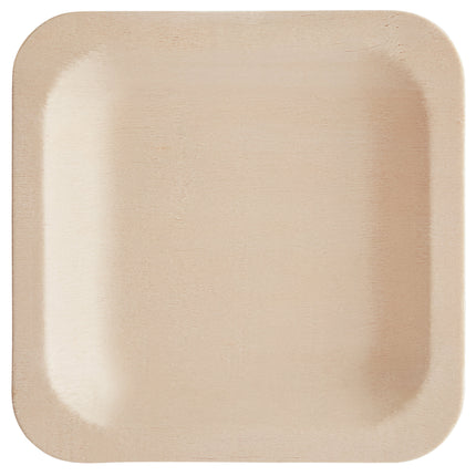 Đĩa gỗ vuông phân hủy sinh học EcoChoice 11 cm - Gói 25 cái