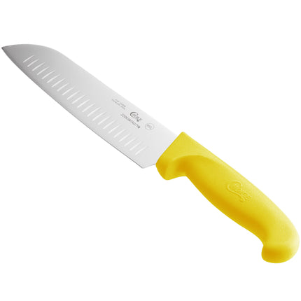 Dao Santoku Choice 18 cm lưỡi rãnh Granton cán vàng