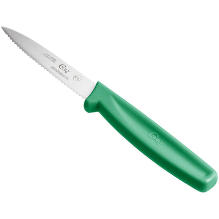 Dao gọt lưỡi răng cưa Choice 8,3 cm cán xanh lá
