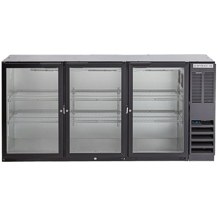 Tủ mát quầy bar Beverage-Air BB72HC-1-G-B 183 cm cửa kính màu đen chiều cao dưới quầy
