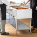 Bàn hâm nóng thức ăn Avantco STE-5S năm khay khoang hở điện bàn hâm nóng với kệ dưới - 208/240V, 3750W